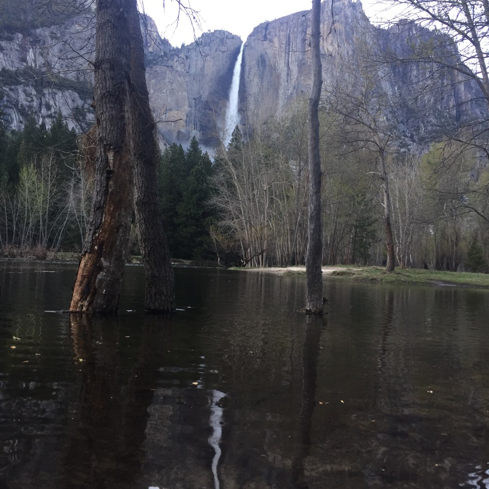 Swinging Bridge Yosemite at Sunset